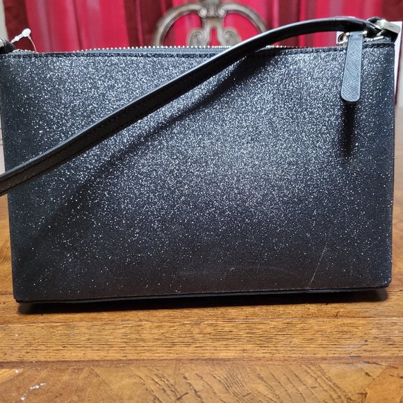 New Kate Spade Black Glitter Crossbody Purse - Picture 2 of 3